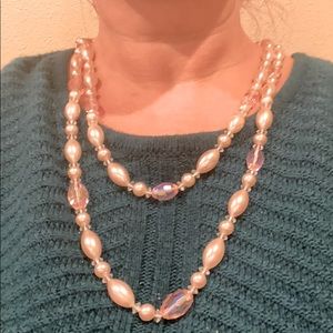 Vintage Art-Deco Bead Costume Jewelry Necklace